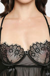XIN Polyester Spandex Babydoll - Black — thumbnail 6