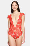 XIN Polyester Babydoll with Thong - Red — thumbnail 1