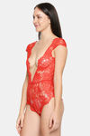 XIN Polyester Babydoll with Thong - Red — thumbnail 3