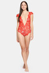 XIN Polyester Babydoll with Thong - Red — thumbnail 5
