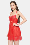 XIN Polyester Babydoll with Thong - Red — thumbnail 3