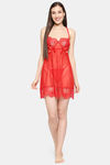 XIN Polyester Babydoll with Thong - Red — thumbnail 5