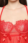 XIN Polyester Babydoll with Thong - Red — thumbnail 6
