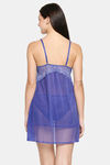 XIN Polyester Babydoll with Thong - Cobalt — thumbnail 4