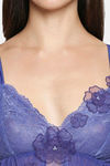XIN Polyester Babydoll with Thong - Cobalt — thumbnail 6
