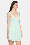 XIN Polyester Babydoll with Thong - Light Green — thumbnail 2