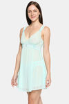 XIN Polyester Babydoll with Thong - Light Green — thumbnail 3