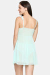 XIN Polyester Babydoll with Thong - Light Green — thumbnail 4