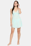 XIN Polyester Babydoll with Thong - Light Green — thumbnail 5