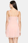 XIN Polyester Babydoll with Thong - Peach — thumbnail 4
