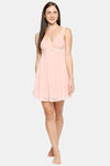 XIN Polyester Babydoll with Thong - Peach — thumbnail 5
