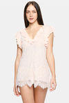 XIN Polyester Babydoll with Thong - Peach — thumbnail 1