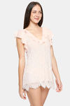 XIN Polyester Babydoll with Thong - Peach — thumbnail 2