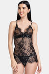 XIN Lace Babydoll With Thong - Black — thumbnail 1
