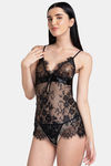 XIN Lace Babydoll With Thong - Black — thumbnail 2