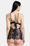XIN Lace Babydoll With Thong - Black — thumbnail 3