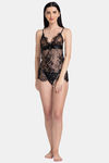 XIN Lace Babydoll With Thong - Black — thumbnail 4