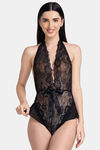 XIN Lace Babydoll With Thong - Black — thumbnail 1