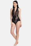XIN Lace Babydoll With Thong - Black — thumbnail 4