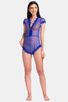 XIN Lace Babydoll With Thong - Blue — thumbnail 4
