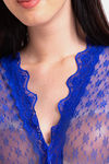 XIN Lace Babydoll With Thong - Blue — thumbnail 5