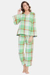 The Kaftan Company Cotton Nightdress - Green — thumbnail 4