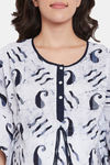 The Kaftan Company Cotton Nightdress - Off White — thumbnail 6