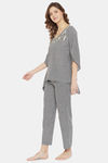 The Kaftan Company Cotton Pyjama Set - Black — thumbnail 3