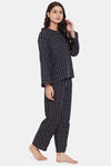 The Kaftan Company Cotton Pyjama Set - Black — thumbnail 2