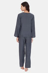 The Kaftan Company Cotton Pyjama Set - Black — thumbnail 9