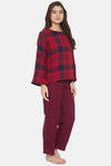 The Kaftan Company Cotton Pyjama Set - Red — thumbnail 2