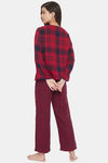 The Kaftan Company Cotton Pyjama Set - Red — thumbnail 4