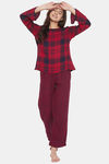 The Kaftan Company Cotton Pyjama Set - Red — thumbnail 5