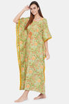 The Kaftan Company Cotton Nightdress - Green — thumbnail 3