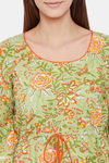 The Kaftan Company Cotton Nightdress - Green — thumbnail 6