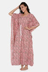 The Kaftan Company Cotton Nightdress - Pink — thumbnail 3