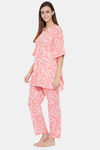 The Kaftan Company Cotton Pyjama Set - Pink — thumbnail 3