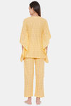 The Kaftan Company Cotton Pyjama Set - Yellow — thumbnail 4