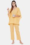 The Kaftan Company Cotton Pyjama Set - Yellow — thumbnail 5