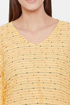 The Kaftan Company Cotton Pyjama Set - Yellow — thumbnail 7