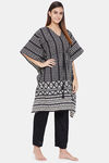 The Kaftan Company Cotton Pyjama Set - Black — thumbnail 2