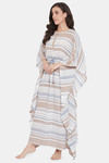 The Kaftan Company Cotton Nightdress - Off White — thumbnail 3