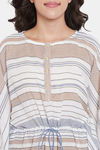 The Kaftan Company Cotton Nightdress - Off White — thumbnail 6