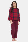 The Kaftan Company Cotton Nightdress - Red — thumbnail 1
