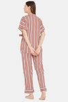 The Kaftan Company Modal Pyjama Set - Rust — thumbnail 4