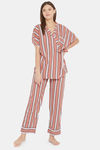 The Kaftan Company Modal Pyjama Set - Rust — thumbnail 5