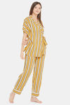The Kaftan Company Modal Pyjama Set - Mustard — thumbnail 2