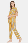 The Kaftan Company Modal Pyjama Set - Mustard — thumbnail 3