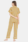 The Kaftan Company Modal Pyjama Set - Mustard — thumbnail 4