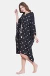 The Kaftan Company Modal Nightdress - Black — thumbnail 2